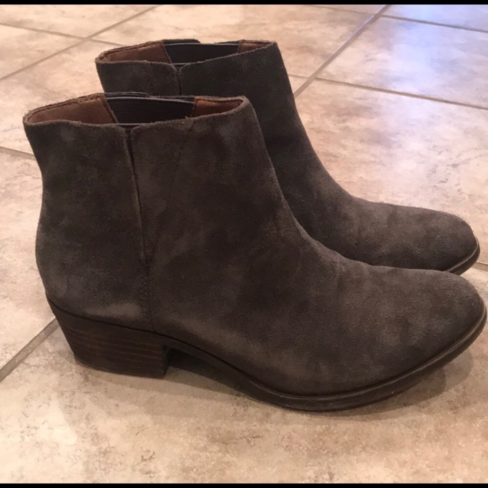 Lucky Brand Grey Suede Booties